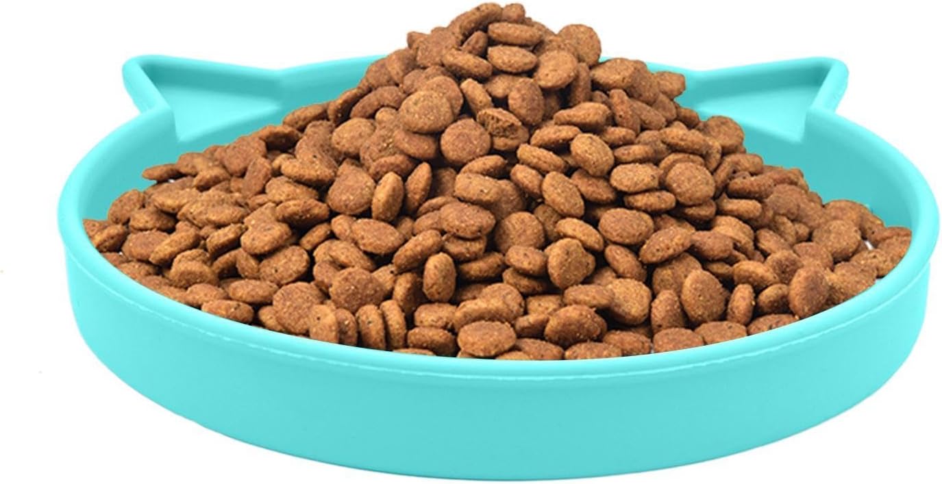 Slow Feeder Cat Bowl, Puzzle Non-Slip Pet Dish for Cats and Puppies, Indoor Outdoor Feeding Bowl, Promotes Healthy Digestion, Prevents Choking, Easy to Clean, Keeps Floor Clean During Mealtime