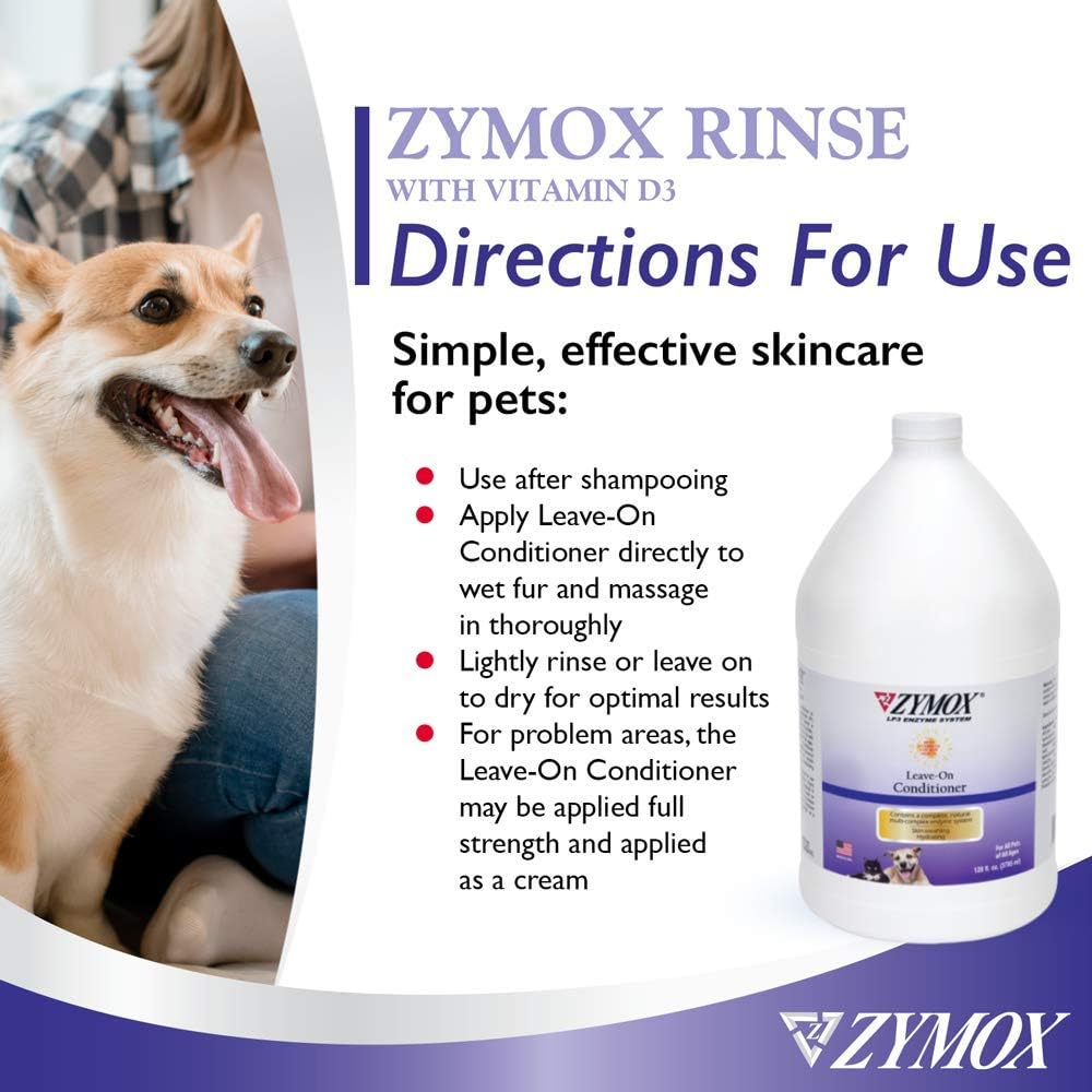 ZYMOX Leave-in Conditioner with Vitamin D3 for Cats & Dogs, 1gal