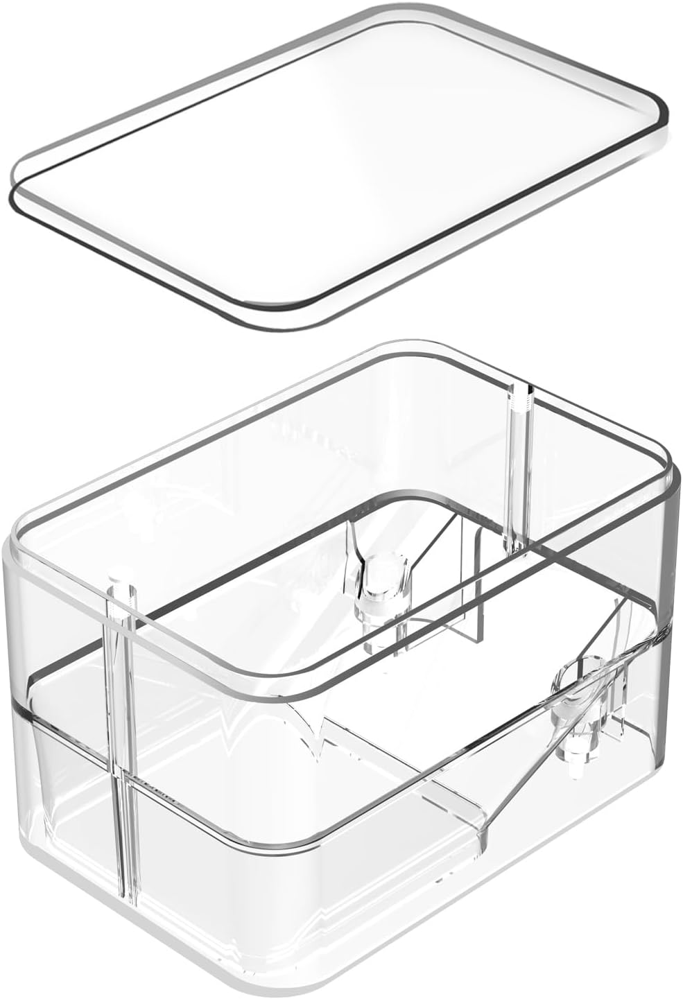 Automatic Fish Feeder Expandable Box Fish Food Storage Box, Removable, Suitable for GEZIEKID WP8621N, WP8621F, WP8622, WP8622L, Transparent Plastic Material, 350ML Large Capacity