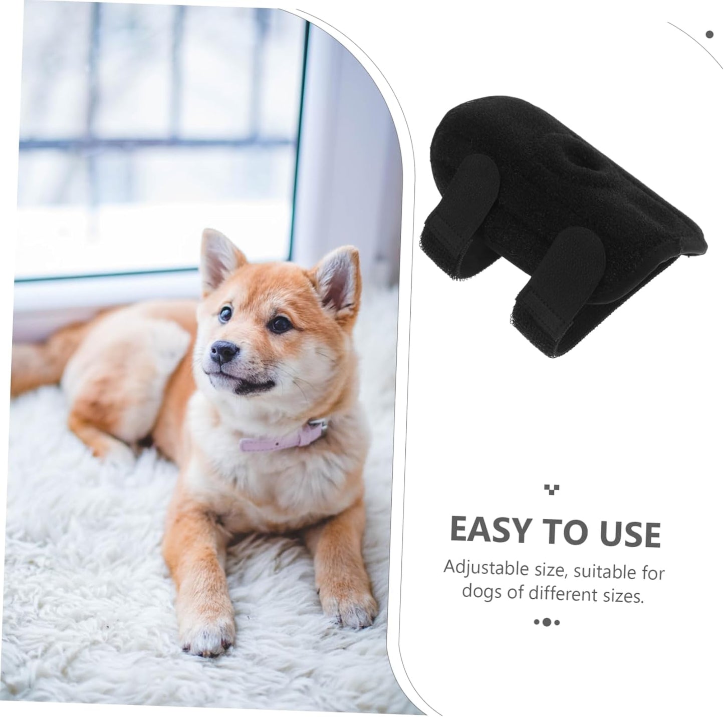 PRETYZOOM Knee Pad for Dogs Adjustable Leg Cover Breathable Neoprene Dog Leg Guard Pet Knee Brace for Large Dogs Joint