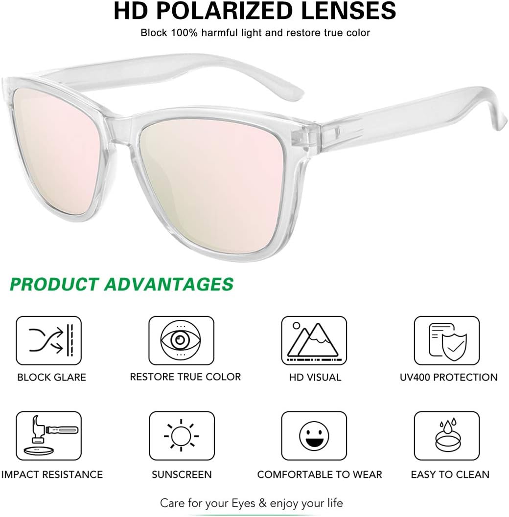 MEETSUN Polarized Sunglasses for Women Men Classic Retro Trendy Designer Style