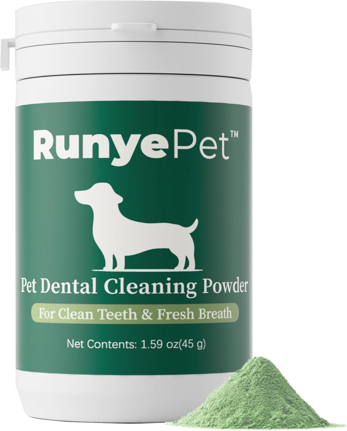 Dog Dental Powder, Plaque Off Pet Tooth Cleaning lab co - Bad Breath & Tartar Remover for Dogs, Dog Teeth Cleaning Powder and Cats Breath Freshener (1)