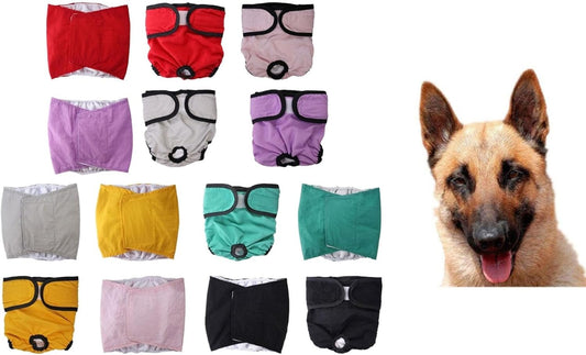 Dog Physiological Pants Girls Dog Diapers Washable Multiple Color For Girls Dogs Comfortable Reusable Dog Belly Wraps Dog Underwear Girls Reusable Dog Underwear Male After Oestrus Dog Underwear Female
