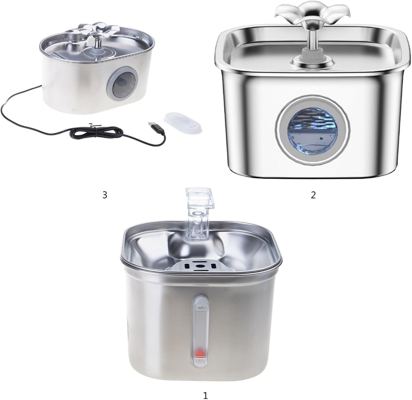 88oz Cats Fountain with Water Filtering for Dog Cats Automatic Flower Pet Recirculated Dispenser Pet Drinking