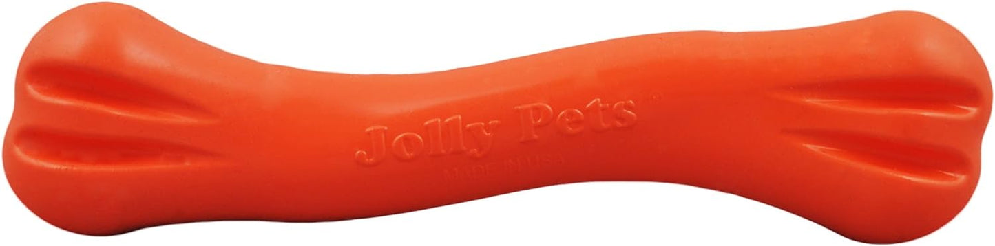 Jolly Pets 9-inch, Jolly Bone, Orange, Large