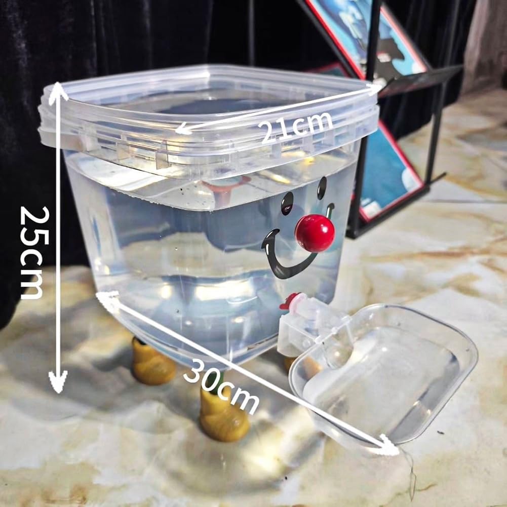Portable Water Bowl Dispenser for Pets, Pet Water Bowl with 3L/5L Large Capacity, No Electricity Pet Waterer, Transparent Water Tank, Easy Clean Dog Water Dispenser for Home Multi-Pets (5L)