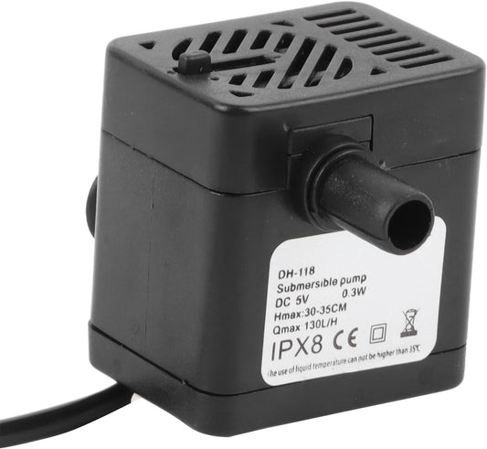 Pet Fountain Replacement Pump, High Power Submersible 130LH Convenient for Home