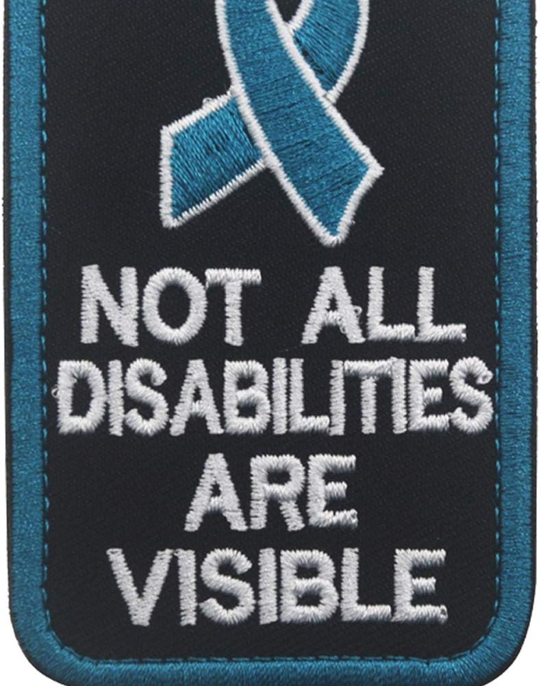 Service Dog PTSD Do Not Distract, Not All Disabilities are Visible, Stress Stress Anxiety Response Vests/Harnesses Emblem Embroidered Fastener Hook Loop Backing Patches