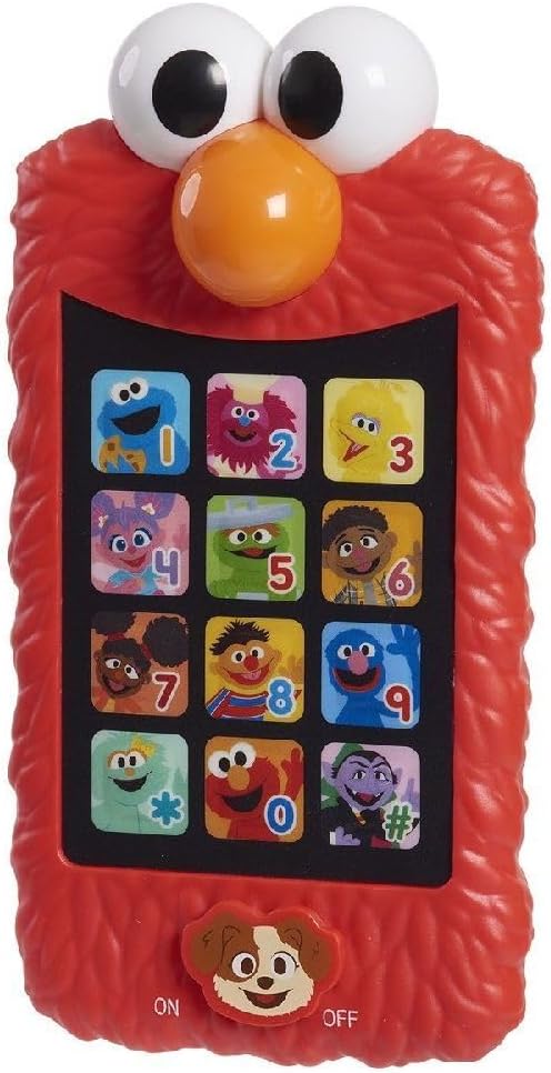 Sesame Street Learn with Elmo Pretend Play Phone, Learning and Education, Kids Toys for Ages 2 Up by Just Play