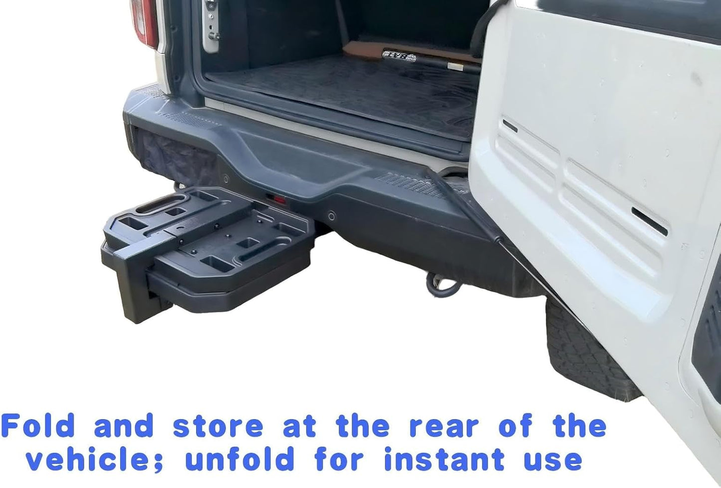 YS03 Two-Stage Foldable Pet Step Hitch Step |Compatible with 2" Hitch Receiver | Helps Dogs Get in & Out of Car Van SUV| Size 20 x‎16 inch.