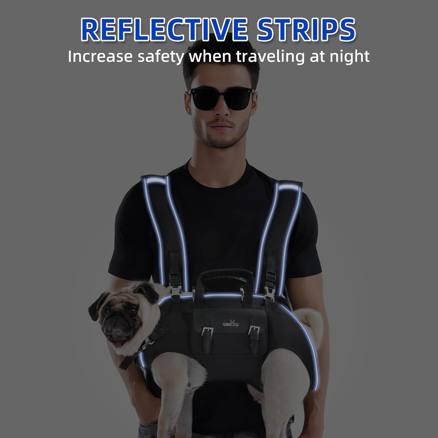 Dog Backpack Carrier for Dogs,Dog Lift Harness,Adjustable Padded Breathable Straps for Dogs, Disabled, Joint Injuries, Arthritis,XXL
