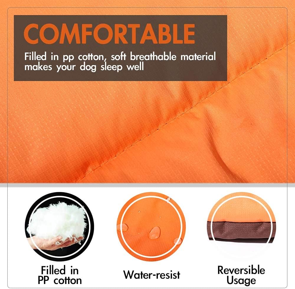 CHEERHUNTING Camping Dog Bed Pet Bed 40”X32”, Outdoor, Waterproof, Washable, Water-Resist, Large, Durable, Portable Travel Pet Mat