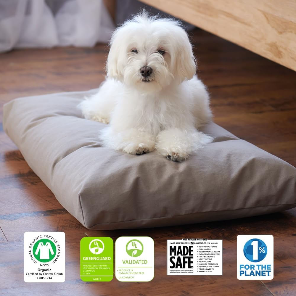 Naturepedic Organic Pet Bed Cover - Washable Waterproof Mattress Protector - Removable Cover for Dog and Cat Bed - Large