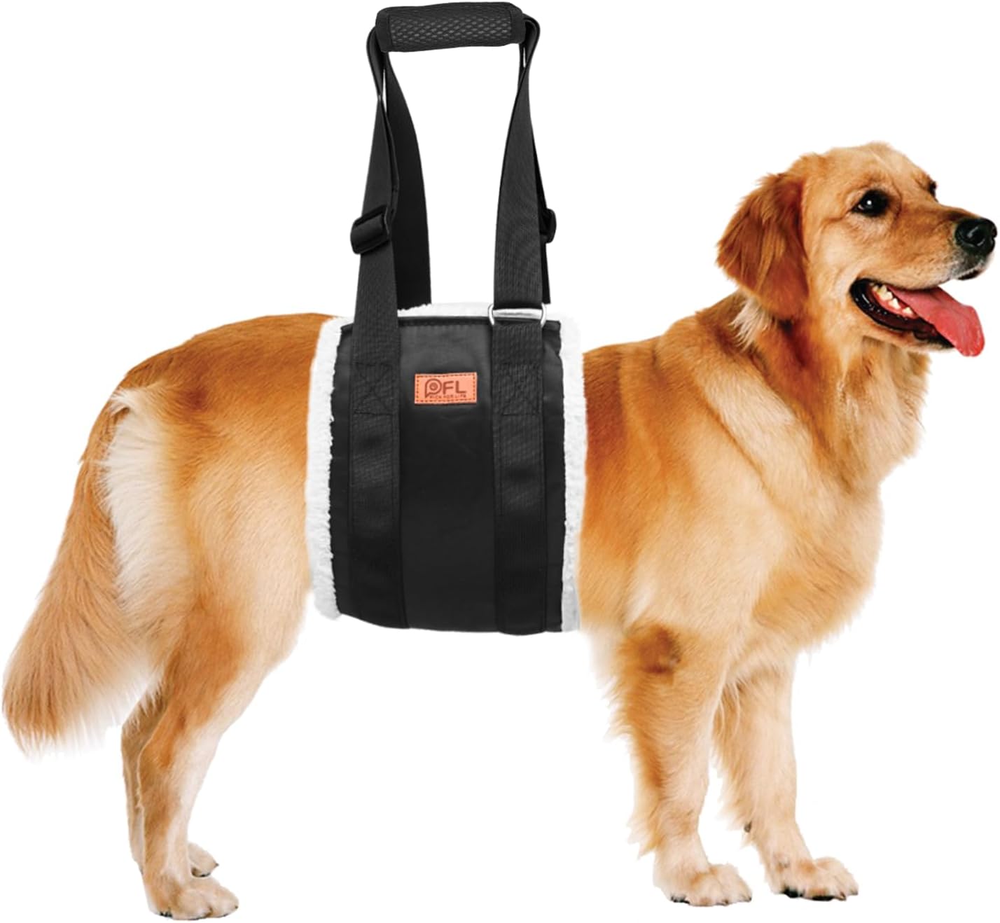 Adjustable Dog Lift Harness, Dog Sling for Large Dogs Lift Support and Rehab Harness for Weak Rear Legs, Soft Hind Leg Support Helps Senior, Injured,Disabled and After ACL Surgery Dogs(Black,X-Large)