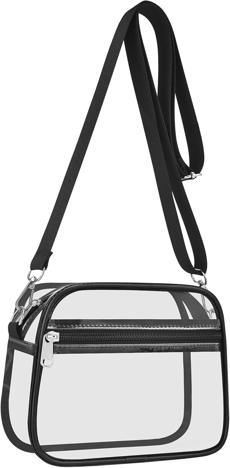 Clear Bag for Stadium Events Clear Sports Fan Handbags Purses with Adjustbale Strap for Concerts Festivals Game Day