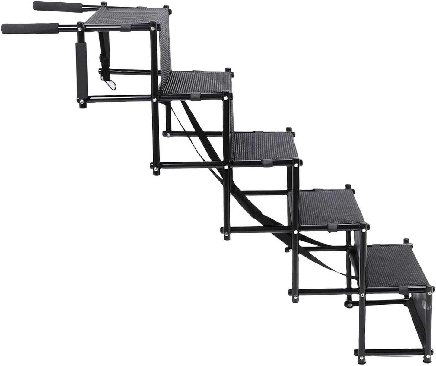 Dog Stairs Portable Folding Ramp Support 110.23lbs Pet Ladder SUV Truck High Bed