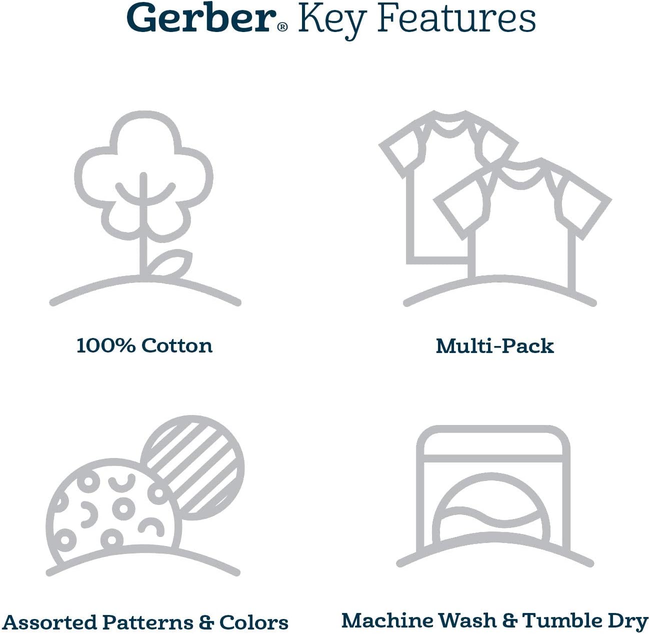Gerber baby-boys 4 Pack Sleep 'N Play Footie