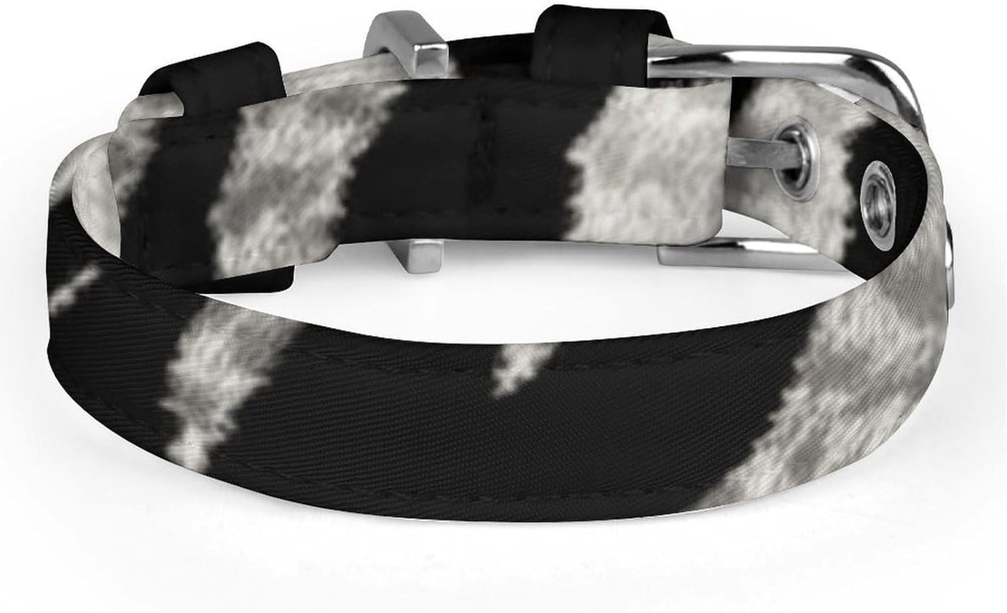 Black and White Zebra Print Dog Collar with Buckle Adjustable Martingale Pet Collars Cute Female Male Puppy Collar Soft Waterproof Cat Collars for Small Medium Dogs