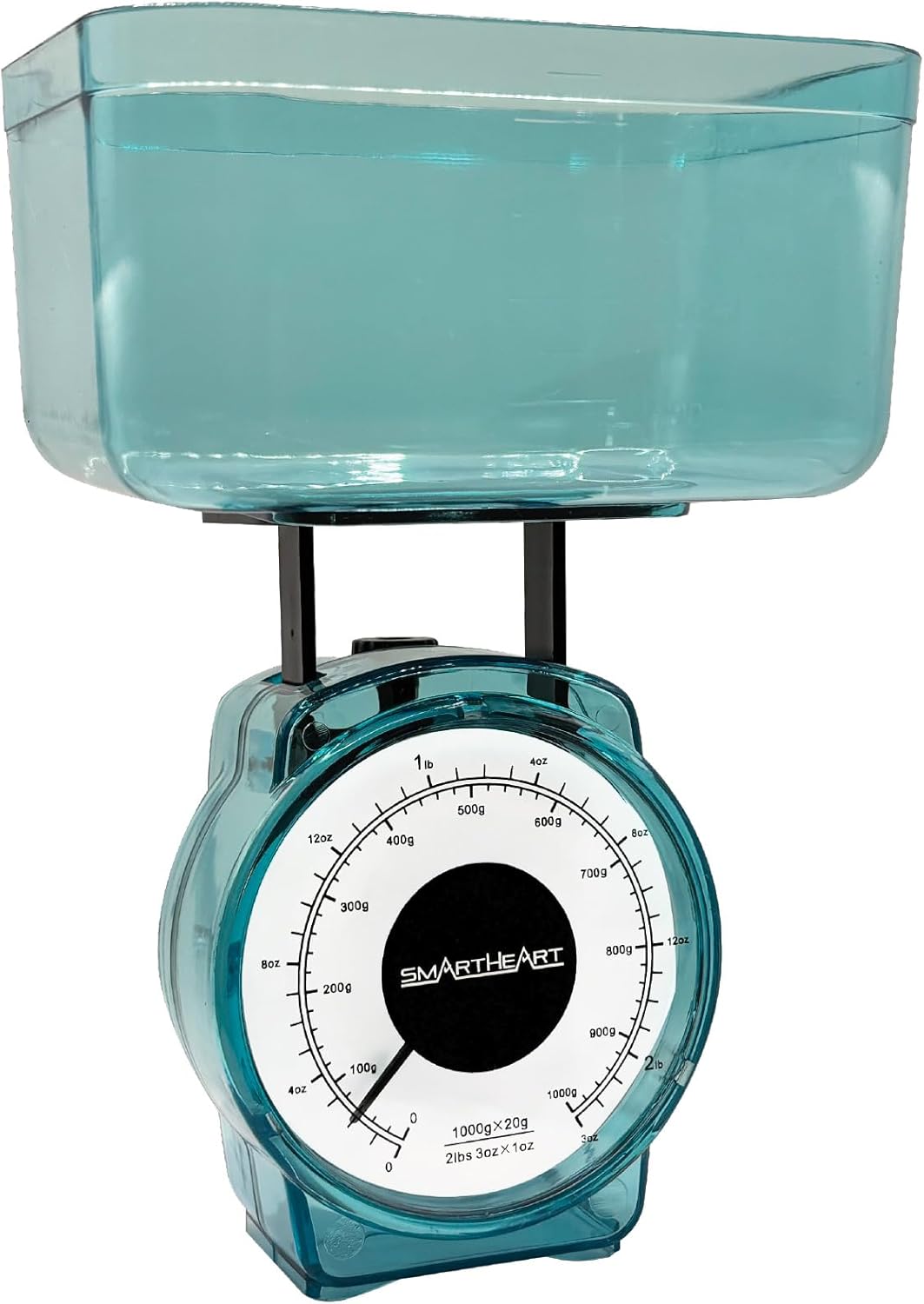 Mechanical Kitchen Scale, Precise Measurements with Removable Bowl, Measurement Units:lbs, oz, g, ml
