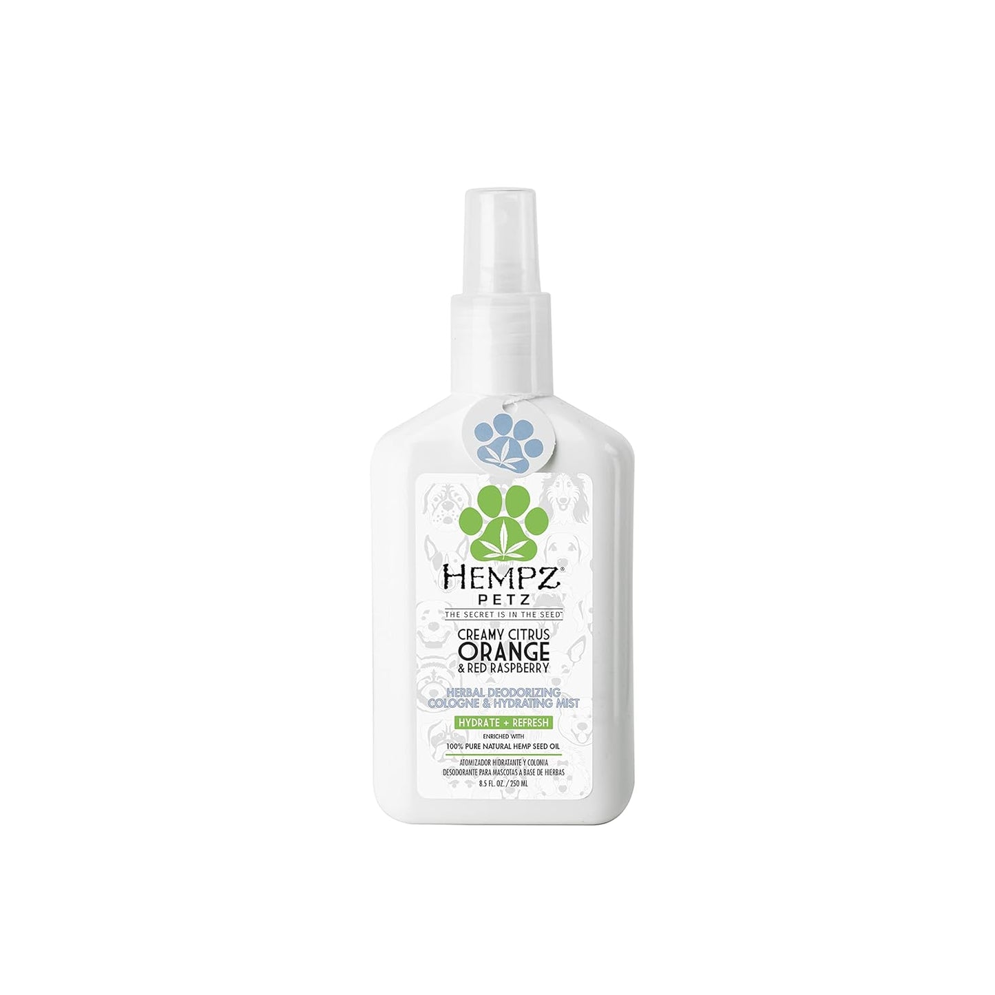 Hempz Petz Dog Cologne, Creamy Citrus Orange & Red Raspberry, 8.5 fl. oz. - Hydrating Puppy Perfume