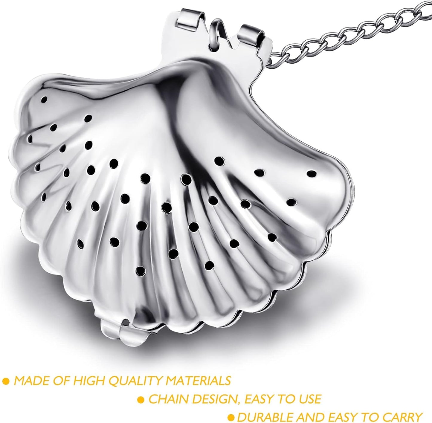 Vesici 10 Sets Loose Leaf Tea Infuser Set Stainless Steel Tea Strainer for Loose Tea Holder Infuser Ball Tea Filter Includes Chain Hooks and 1 Drip Trays with 1 Tea Spoon for Brew Tea Leaves Mug