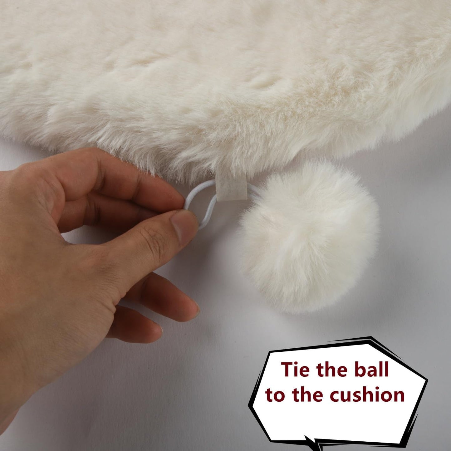 SHENGOCASE 2-Pack 16" Square Faux Rabbit Fur Cat Dog Bed Cushion Pad Mat, Cat Tree Tower Replacement Cushion Pad, Pad for Window Perch, Cat Dog Carrier House Cage Crate Kennel Furniture