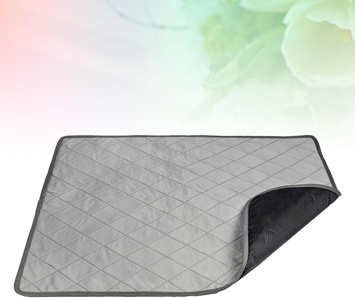 Milisten Large Dog Cooling Mat and Waterproof Urine Pad, Thick Polyester Anti-Slip Summer Cooling Bed Mat for Indoor Use, Fast-Drying Washable Pet Sleep Cushion