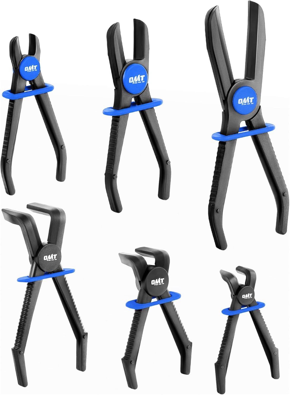 Orion Motor Tech Hose Pinch Off Pliers, 6 Piece Hose Pinch Off Pliers Set for Flexible Hoses Brake Fuel Coolant Hoses Maintenance, Hose Pinch Pliers with Straight and 90° Pliers