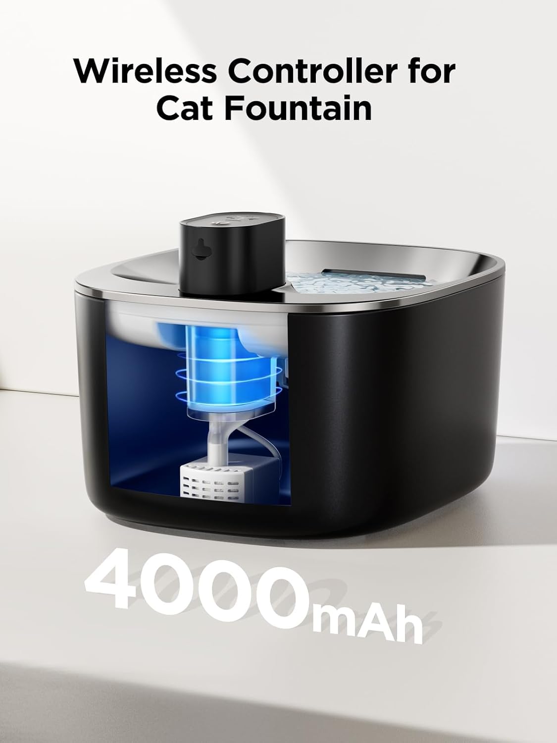 FEELNEEDY Replacement Controller Compatible for Wireless & Battery Operated 4L/135fl oz Cat Water Fountain (YPD-C004P,YPD-C004S)