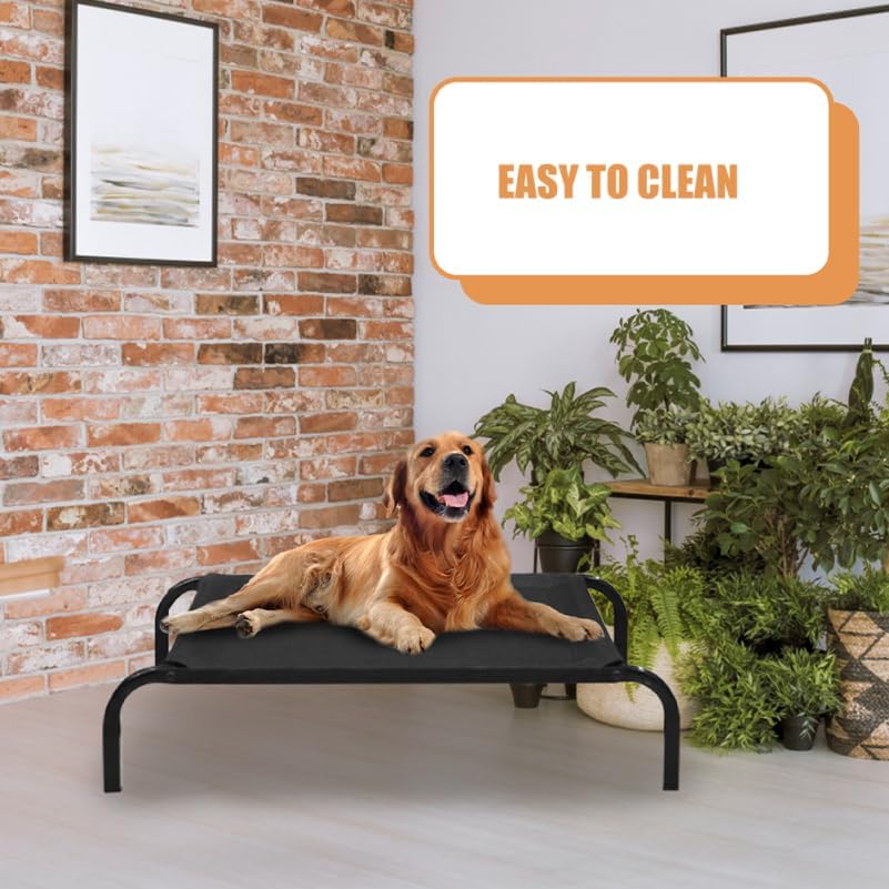 1Pc Dog Cot Replacement Cover Pet Bed Pet Product Original Elevated Heavy-Duty Breathable Cooling Mesh Center Machine Washable Indoor Outdoor Use