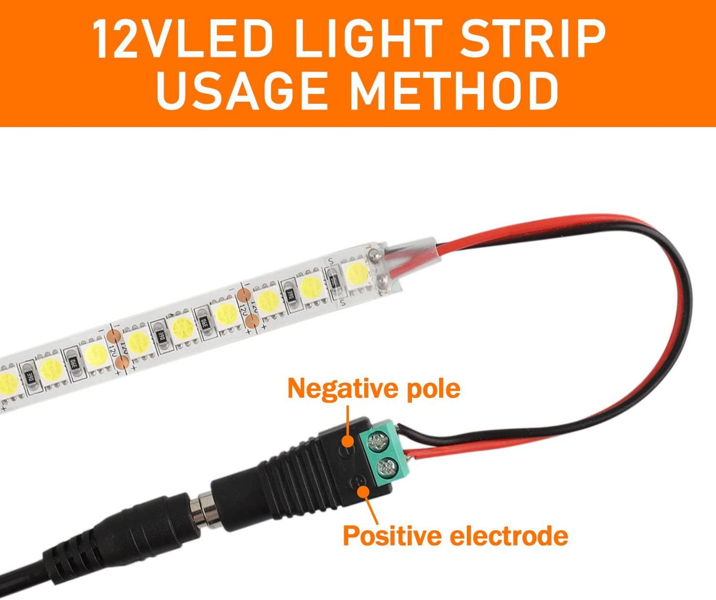12V 2A Power Supply Adapter, 12 Volt Power Supply for LED Strip Lights, 120V AC to 12V DC Transformer,3.28Ft Cord, 24 Watt Max(5 Pack)