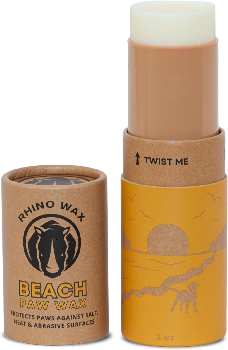 Dog Paw Beach Wax 2oz - Protects Against Sharp Rocks, Hot Sand, Glass, Coral, or Other Hazards at Beaches - Moisturizes and Improves Elasticity - Lick Safe - Natural Ingredients - USA Made