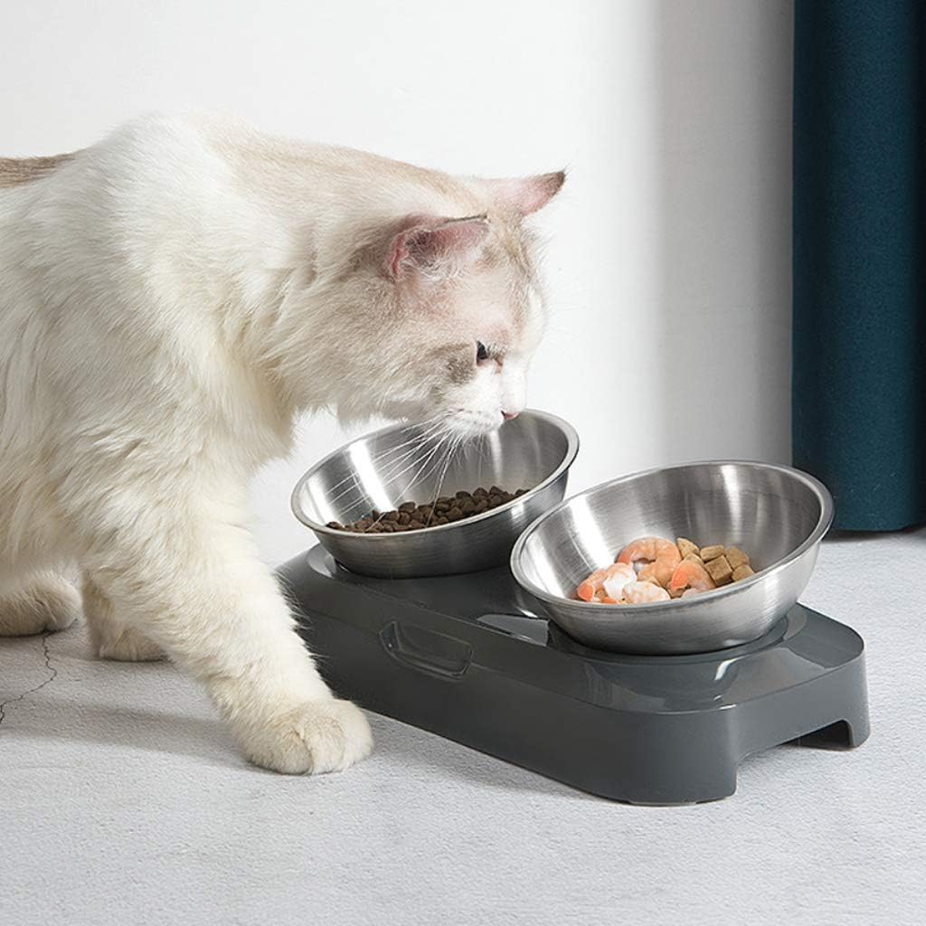 Dog Cat Bowls with Raised Stand Pet Food Water Feeder 15° Tilted Platform Non-slip Puppy Kitten Drinking Dispenser pet rubber dog toy dog fetching toy interactive outdoor dog flight flying saucer 18