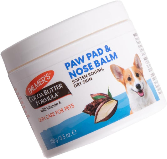 Palmer's for Pets Cocoa Butter Paw Pad and Nose Balm for Dogs, Fragrance Free Dog Skin Soother with Vitamin E for Dry Paws and Noses, Plant Based Formula, 3.5 Oz
