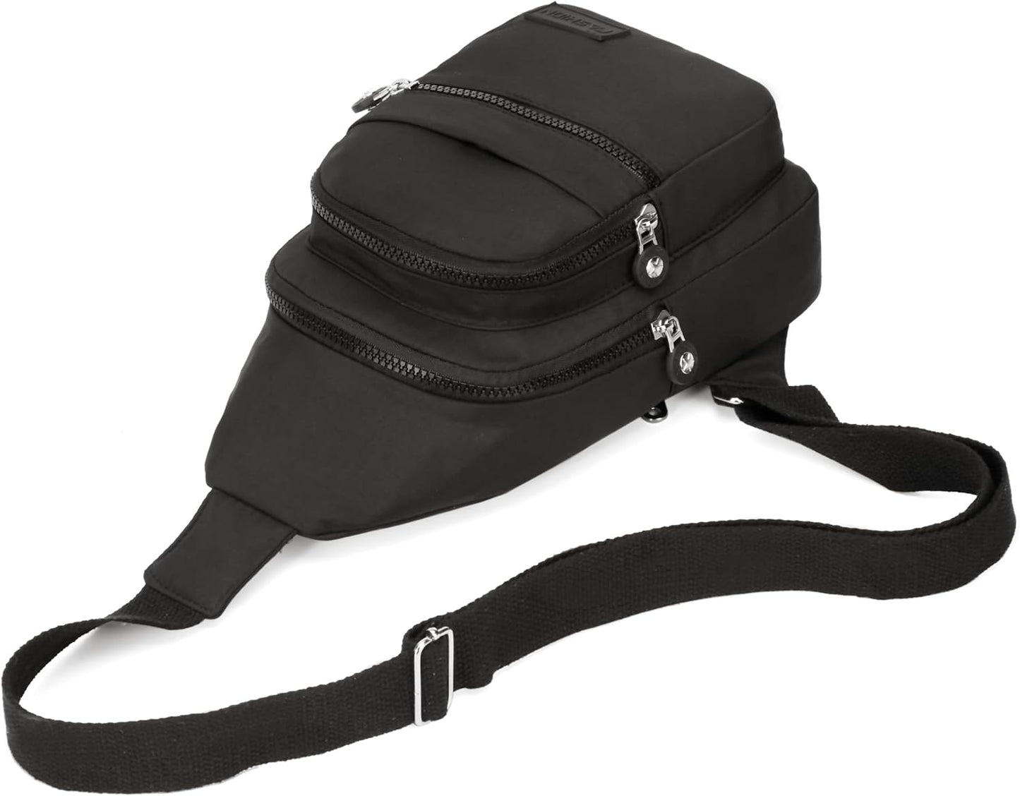 Small Sling Backpack Crossbody Sling Bag for Women Men, Chest Bag Daypack Fanny Pack Cross Body Bag for Outdoors Hiking Traveling - Black
