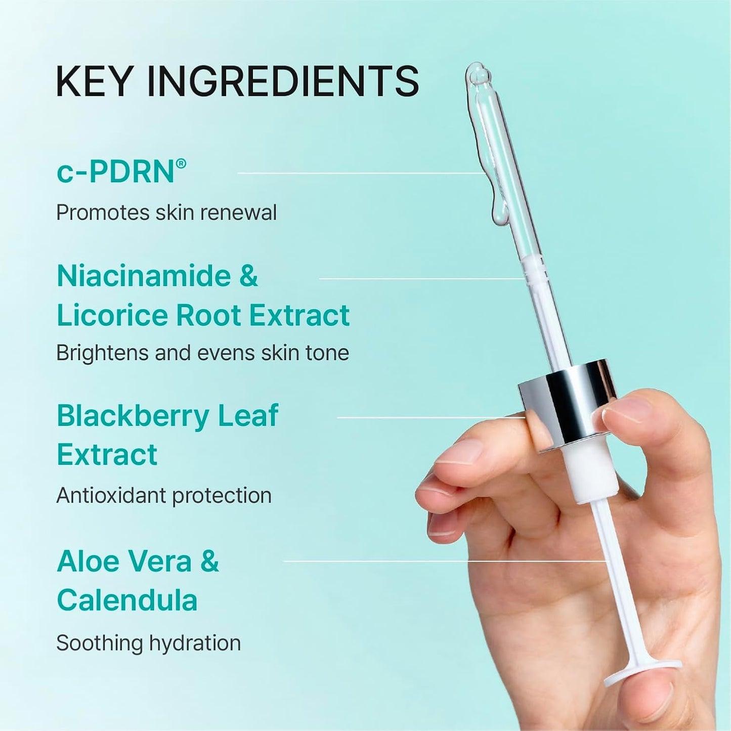 REJURAN® Turnover Ampoule, c-PDRN® – Original Salmon DNA PDRN Face Serum for Rejuvenation, Firming, Hydration & Youthful Glow, Refines Skin Texture. Korean Skincare (1.01 fl oz)