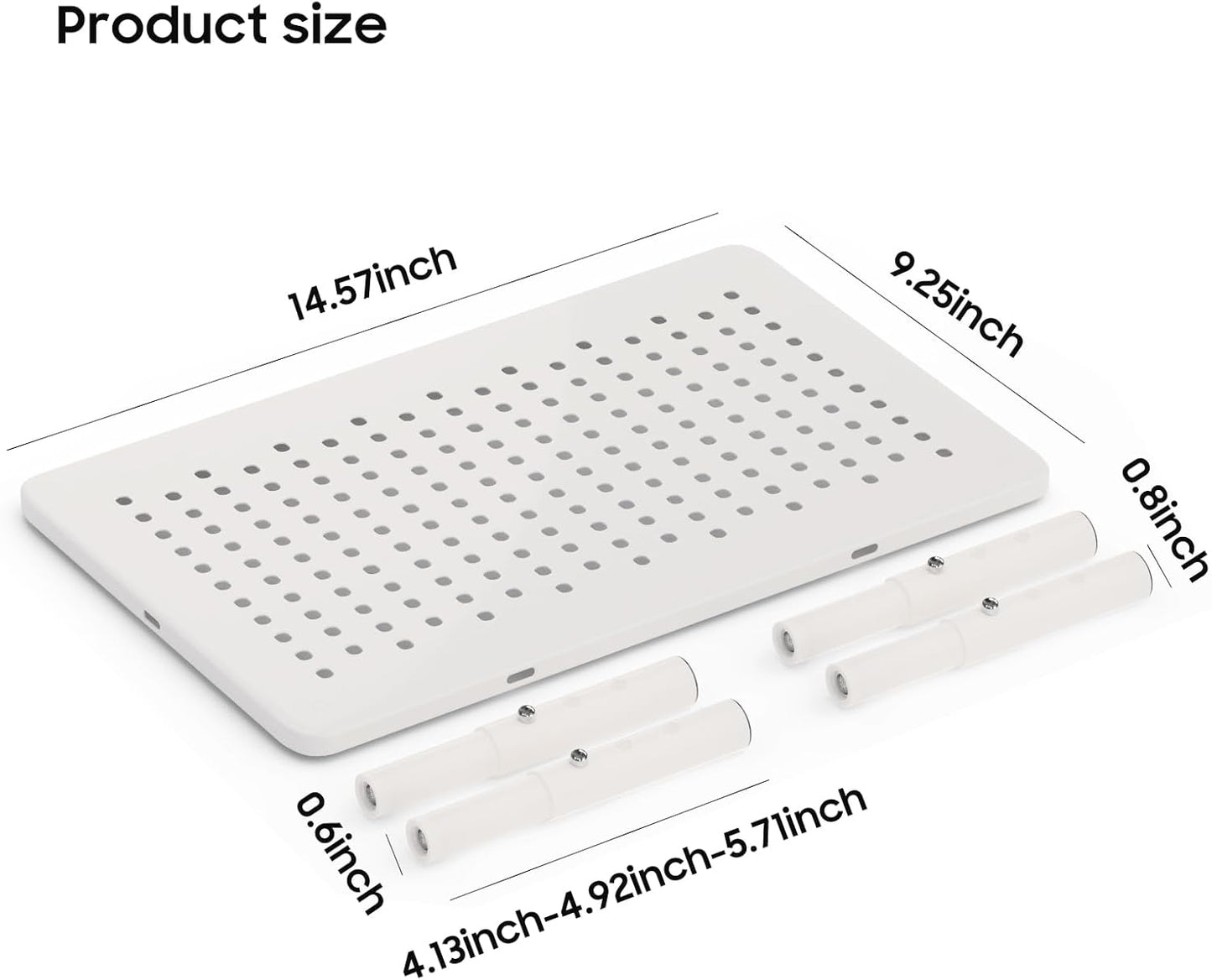 ‌Adjustable Automatic Cat Feeder Stand - Non-Slip Elevated Holder for Cats/Puppies, Fits Most Automatic Feeders & Water Dispensers, White(Holder ONLY)