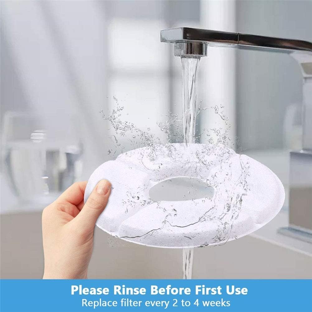 Replaced Activated Carbon Filter for Cat Water Drinking Fountain Replacement Filters Flower for Pet Dog Round Fountain Dispenser (4pack)