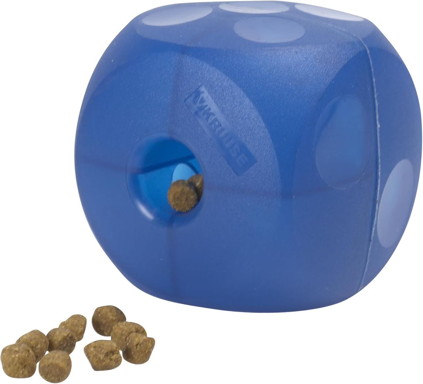 Kruuse Buster Soft Cube – Mini, Blue – Quiet Interactive Treat Dispensing Toy for Small Dogs – Durable, Mentally Stimulating Puzzle Feeder for Slow Eating & Enrichment