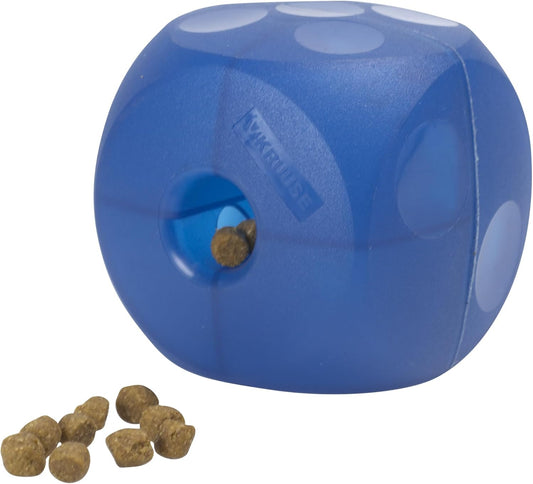 Kruuse Buster Soft Cube – Mini, Blue – Quiet Interactive Treat Dispensing Toy for Small Dogs – Durable, Mentally Stimulating Puzzle Feeder for Slow Eating & Enrichment