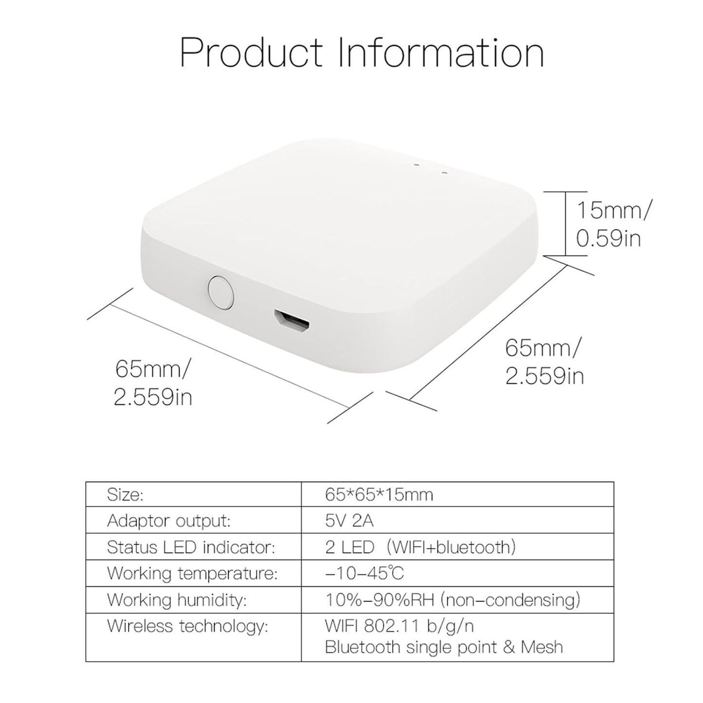 Add MOES FingerBot Tuya Bluetooth Hub Link FingerBot to Wi-Fi (Support 2.4GHz) Compatible with Alexa, Google Home, IFTTT and Timmer Control. One Gateway Can Connect Multiple FingerBots