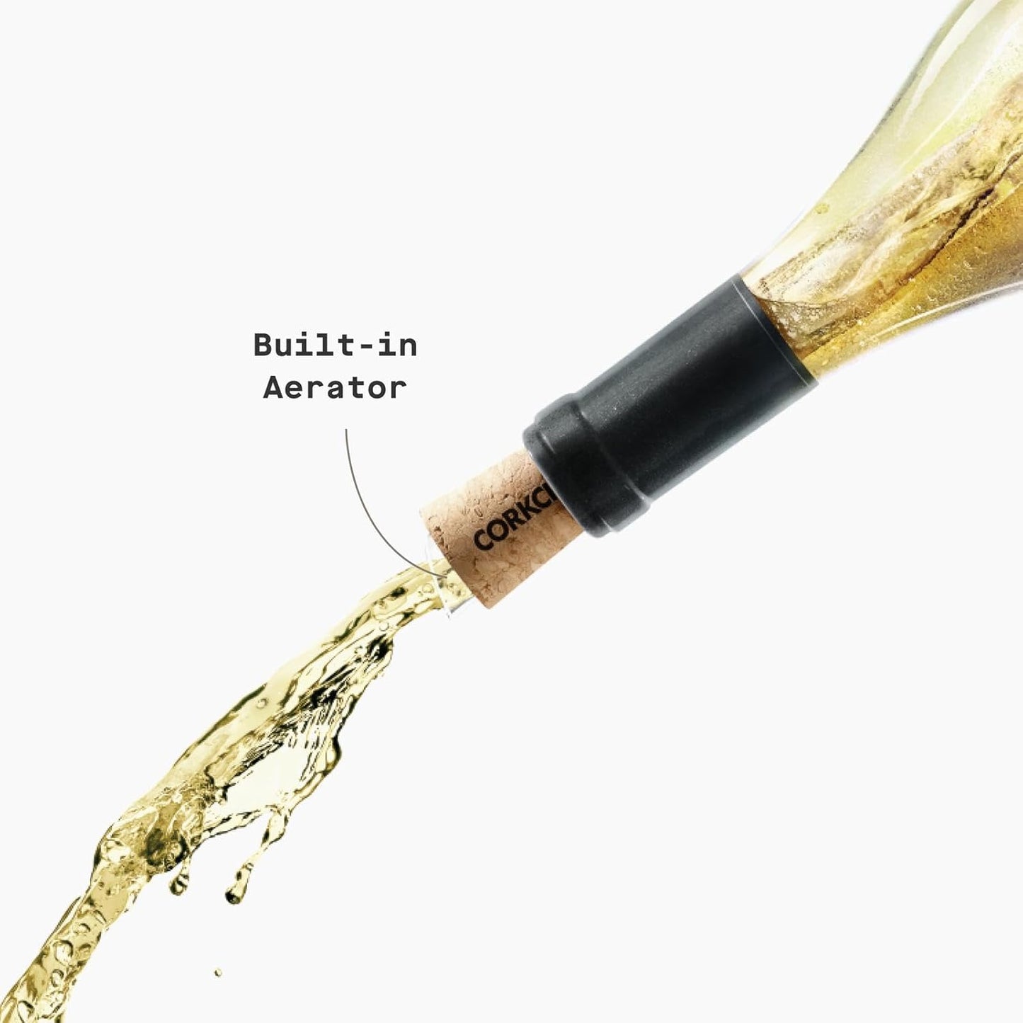Corkcicle Air Wine Bottle Chiller - Keep Whites Cold & Bring Reds to Cellar Temp in 15 Minutes - Pour-Through Aerator for Enhanced Flavor - Gift for Wine Lovers