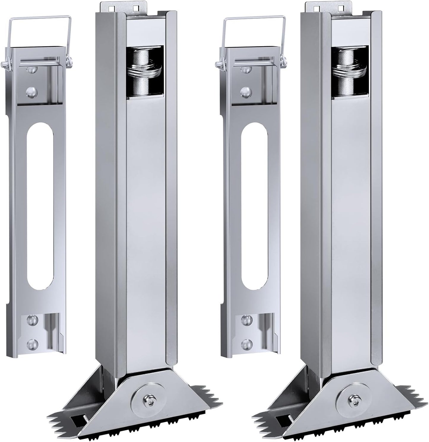 Ladder Leveler Pair for Extension Ladder, Adjustable Extension Ladder Leg Ground Leveler, with Anti-Slip Pattern Steel Pole,Ladder Levelers for Extension Ladders