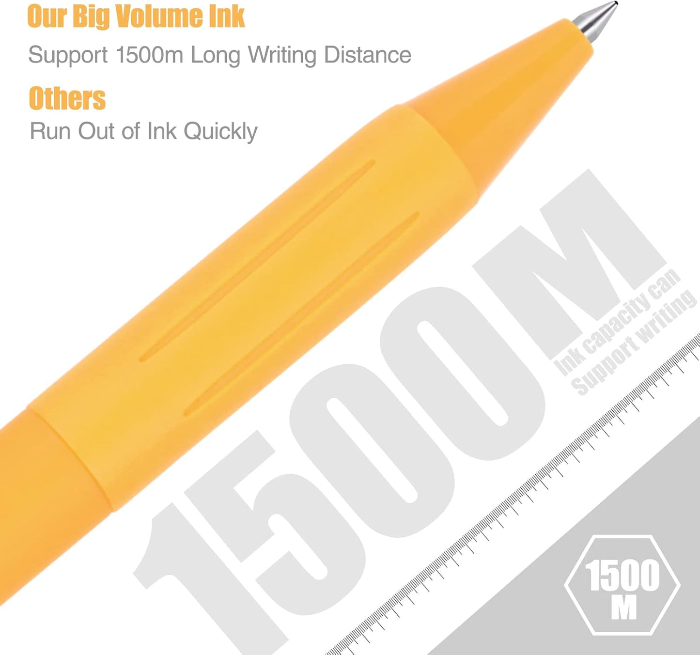14-Pack Ballpoint Pens, Medium 1.0mm Black Ink Cute Pastel Office Pen, Retractable - For Smooth Writing, Note Taking and Journaling