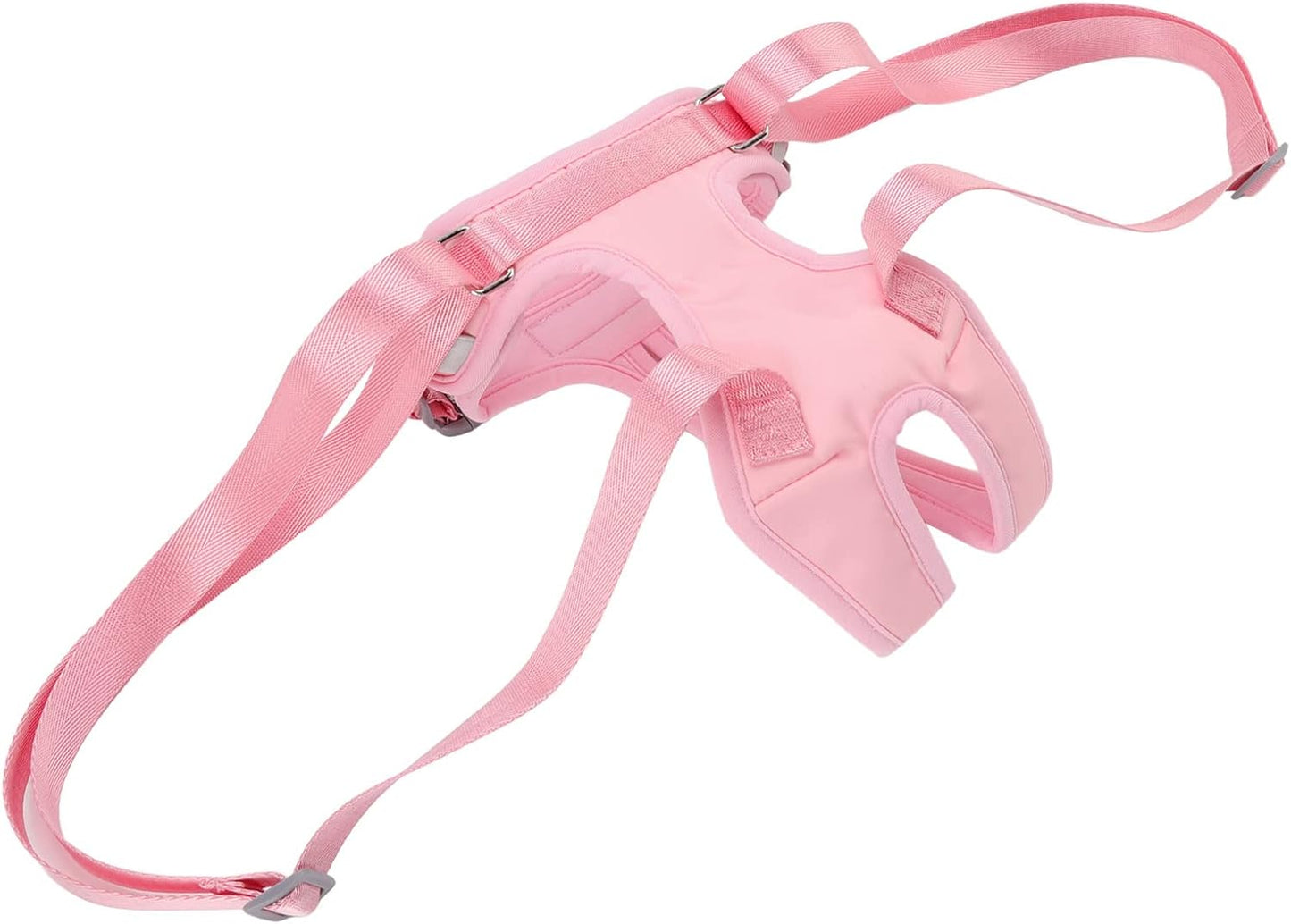 Dog Lift Harness Adjustable Safe Comfortable Puppy Hind Leg Support Sling Vest for Old Disabled Rehabilitation Dogs Pink Fleece Lining (S)