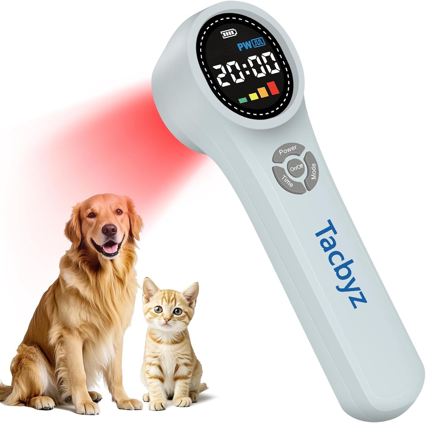 Cold Laser Therapy Device for Dogs, 16x660nm+4x810nm+4x980nm, Handheld Red Light Therapy for Joint&Muscles Pain Relief, Pet Laser Therapy for Dogs Cats Horse, Helps Inflammation, Wound Healing