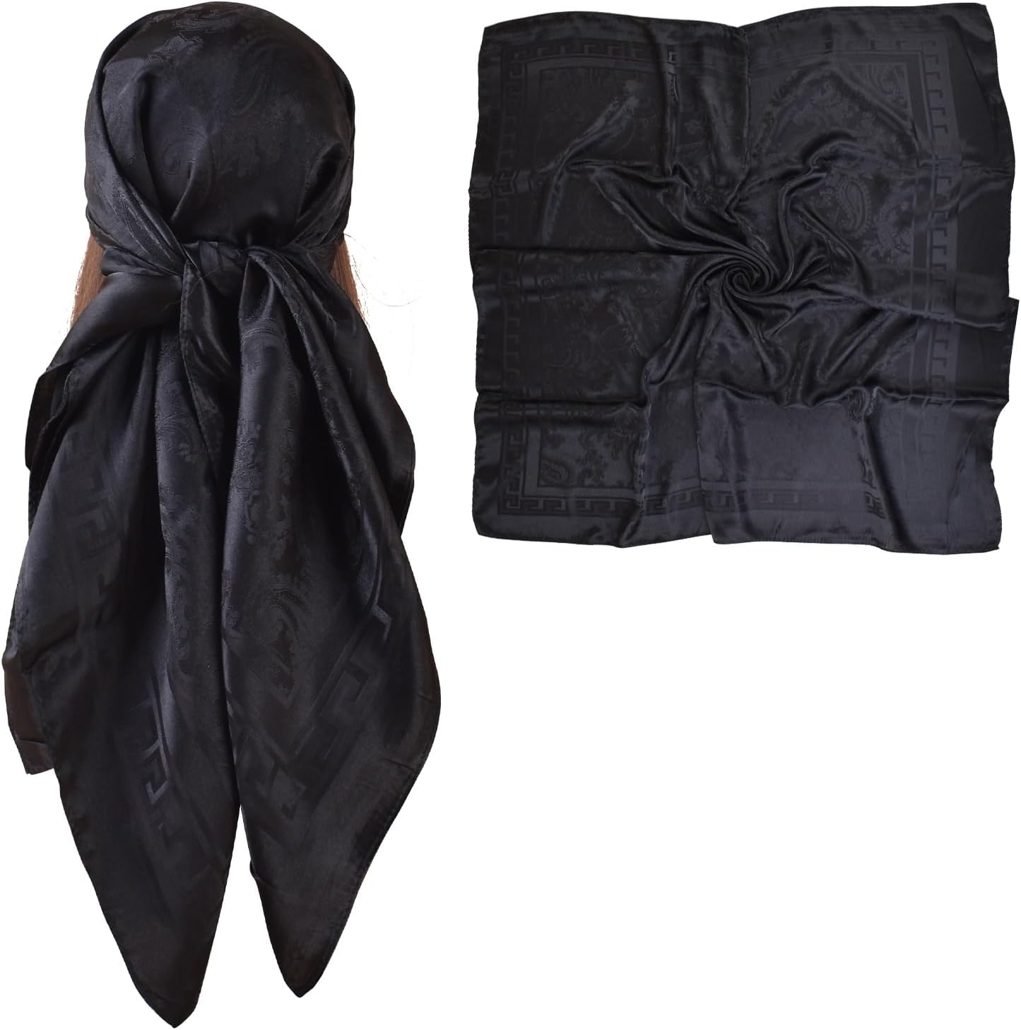 EIysee 35x35 Inch Head Scarf for Women Silk Like Neck Scarf Hair Sleeping Wraps Satin Silk Scarfs for Women