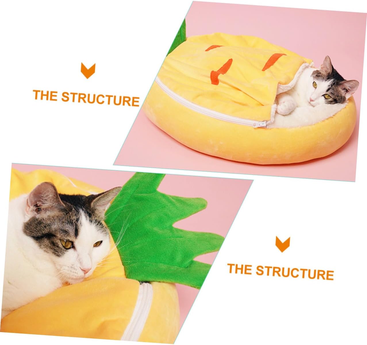 Milisten Semi-Enclosed Cat Nest Warm Sleeping Bed with Removable Washable Cover Breathable Wool Pet Cushion for Indoor Cats Suitable for Winter and Deep Sleep