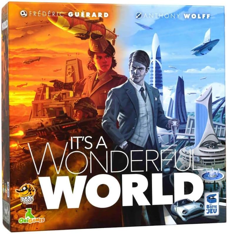 It's A Wonderful World Board Game - Build Your Empire in This Strategic Card Game for Kids and Adults, Ages 14+, 1-5 Players, 30-60 Minute Playtime, Made by Lucky Duck Games