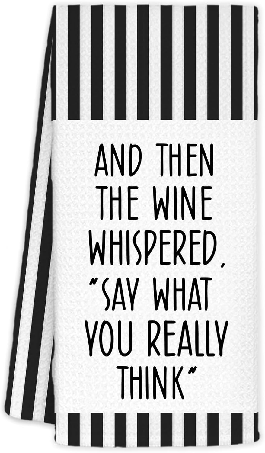 Funny Wine Kitchen Towels, Wine Lover Gifts for Women Men, Bar Gifts for Bartender, Bar Towels for Kitchen, Bartender Gift for Women, 16x24